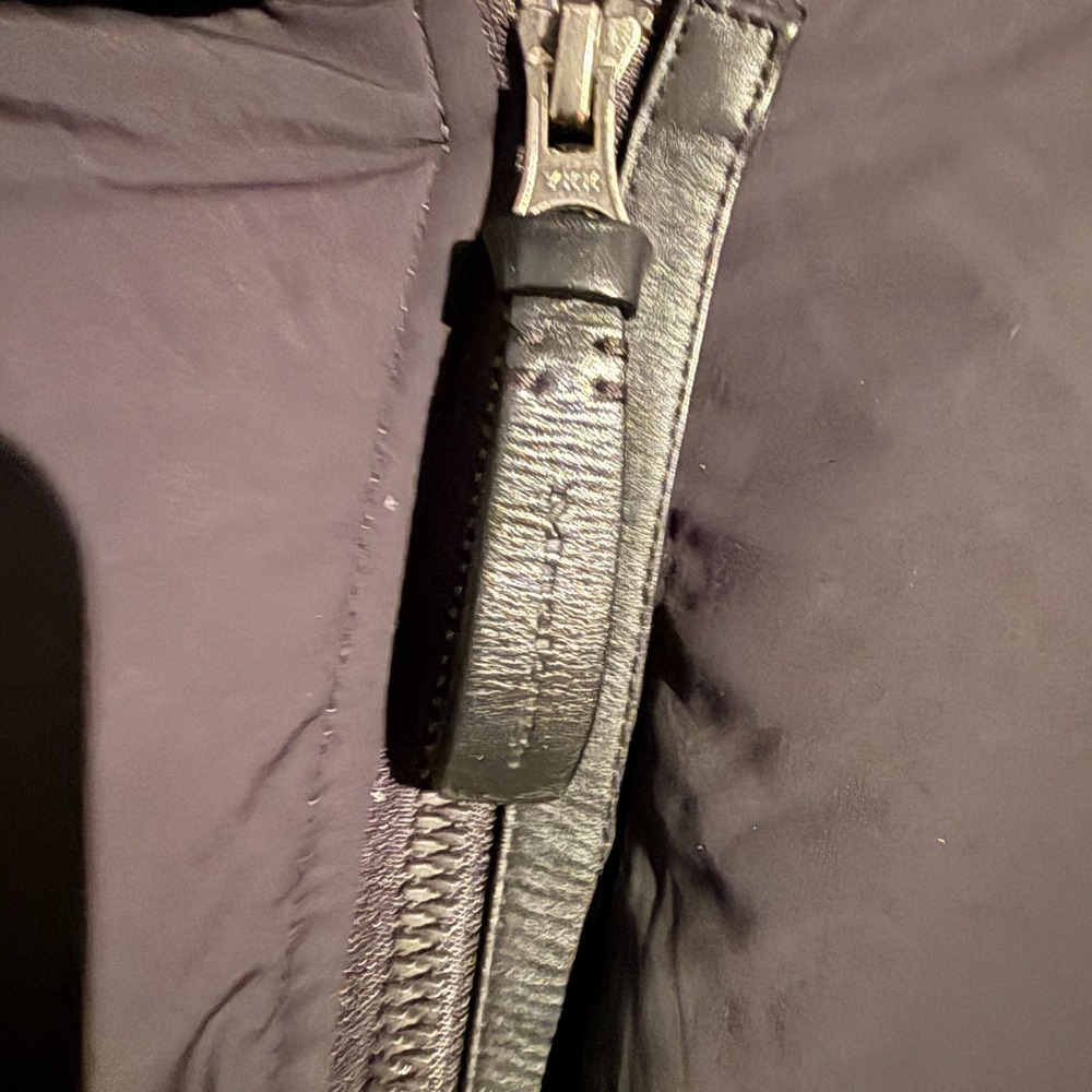 Mackage Montreal Large Down Puffer Coat Leather Accents Assymetrical Zipper - Picture 4 of 10